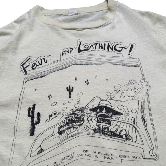 Vintage 70s Hunter S Thompson’s Fear And Loathing T Shirt M/L Ralph Steadman Art - Picture 3 of 7